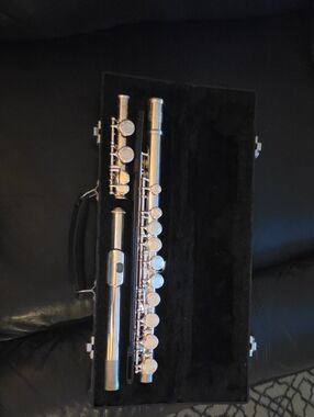 Flute Bundy Beginner Musical Instrument with Padded case & cleaning stick.